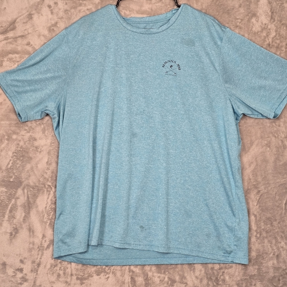 Men's Havana Jim Classic Moisture Wicking UPF Long Sleeve Shirt Size XXL Aqua